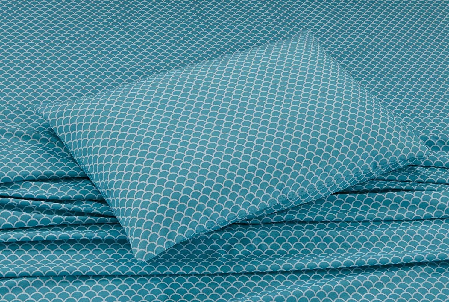 Home Collection Queen Size Comforter and sheet Set Mermaid Treasure Sea Life Sea Stars Jewelry for Girls/Teens Aqua Blue Pink Green Princess of The sea New