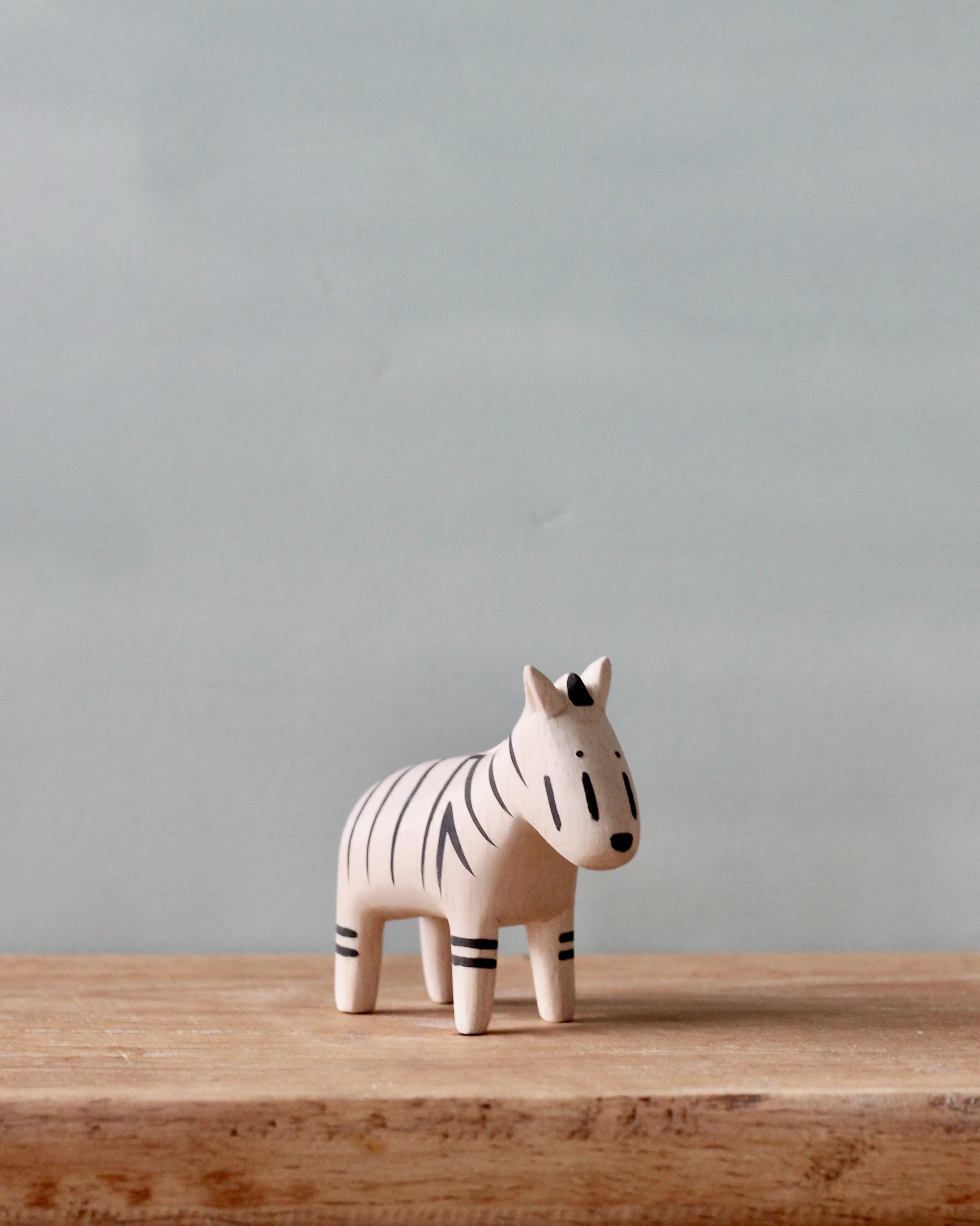 Tiny Wooden Zebra