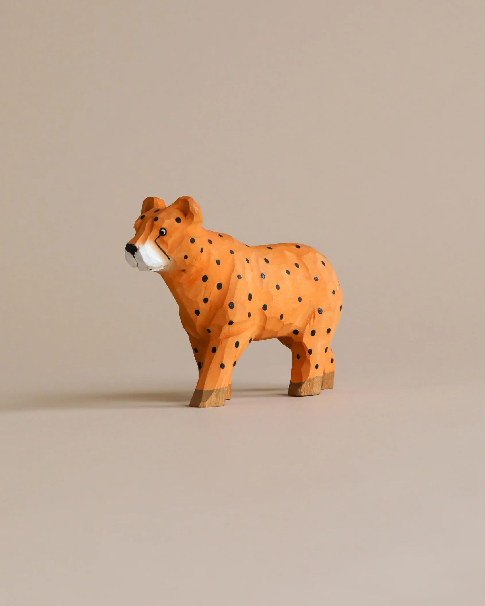 Hand Carved Wooden Cheetah
