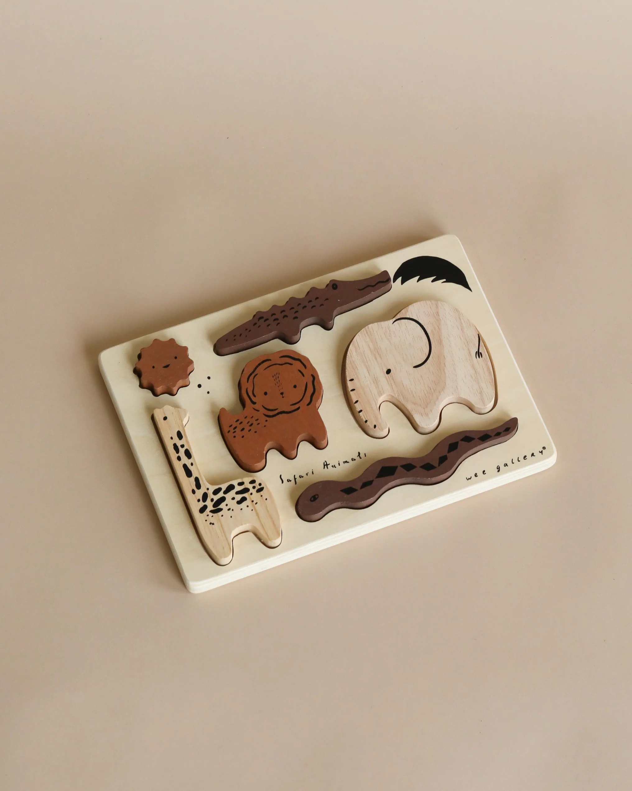 Wooden Tray Puzzle - Safari Animals